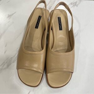 Rockport Women's INANNA Leather Upper Beige Slingback Sandals